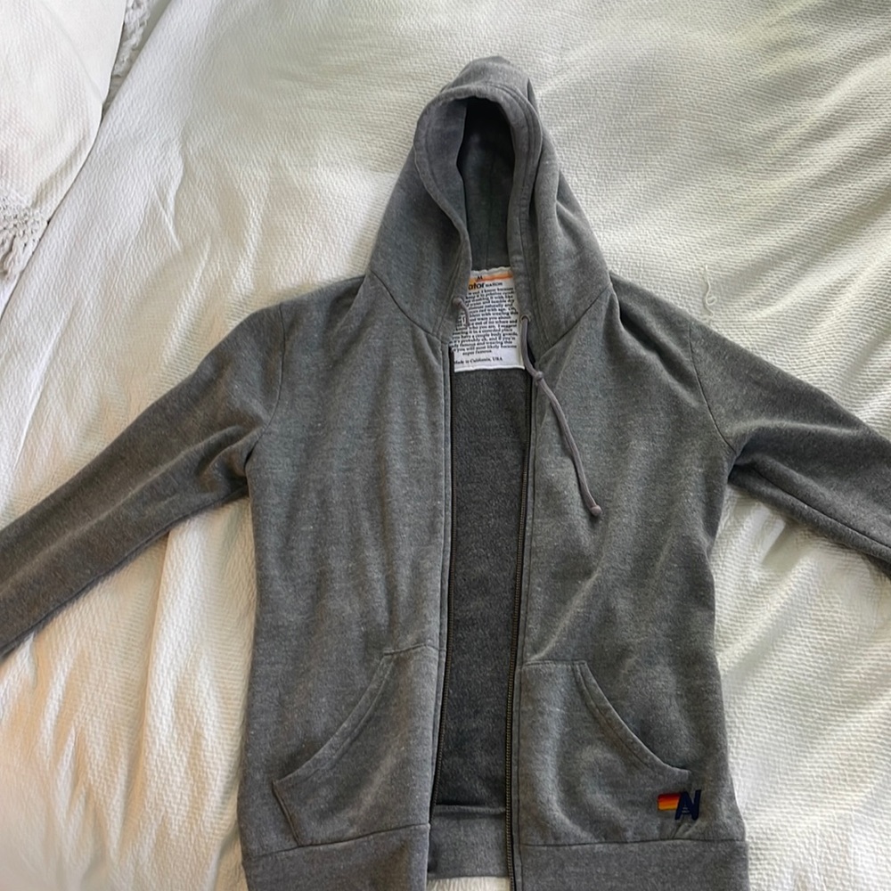 Aviator Nation Lightning Bolt Zip Up Hoodie